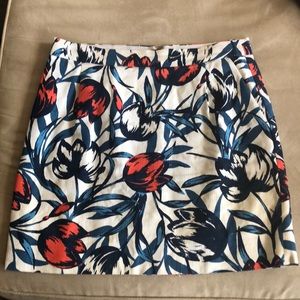 J Crew floral skirt size 4